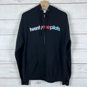 Twenty One Pilots Vessel Mask Logo Medium Full Zip Hoodie RARE